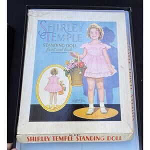 Vintage 1935 Original Shirley Temple Standing Paper Dolls Cut Saalfield In Box!